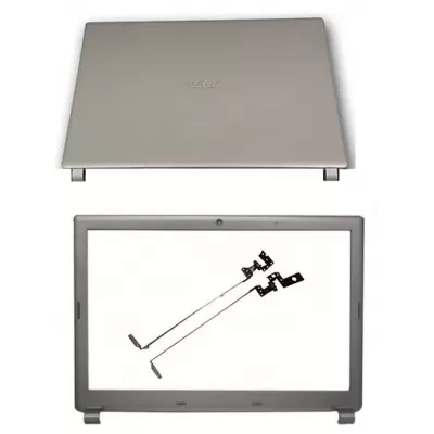 Acer Aspire v5-571 LCD Top Cover Bezel with Hinges Silver