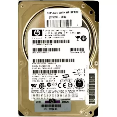 HP 36GB 10K RPM 3Gbps 2.5 Inch SAS Hard Disk 395924-001 375863-003