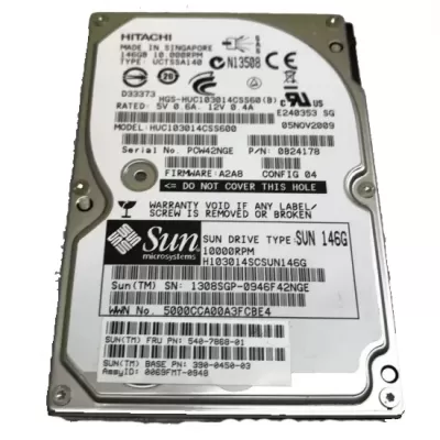 Sun 146GB 10K 6Gbps 2.5 Inch SAS Hard Disk 390-0450-02 540-7868-01