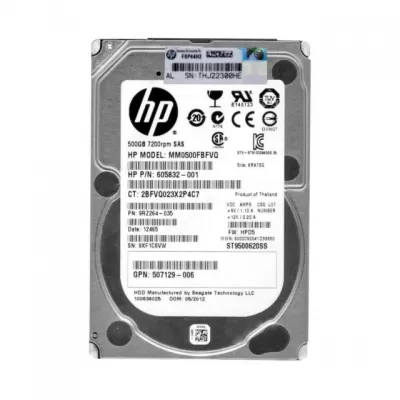 HP 500GB SAS 7200 RPM Hard Disk MM0500FBFVQ 9RZ264-035 605832-001