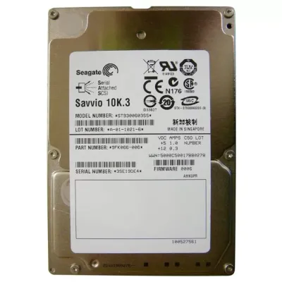 Seagate 300GB 10000RPM SAS 6Gb/s 16MB Cache 2.5 Inch Hard Drive 9FK066-006