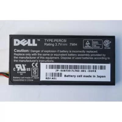 Dell PERC 5i SAS Raid Controller PCIe Battery 0U8735