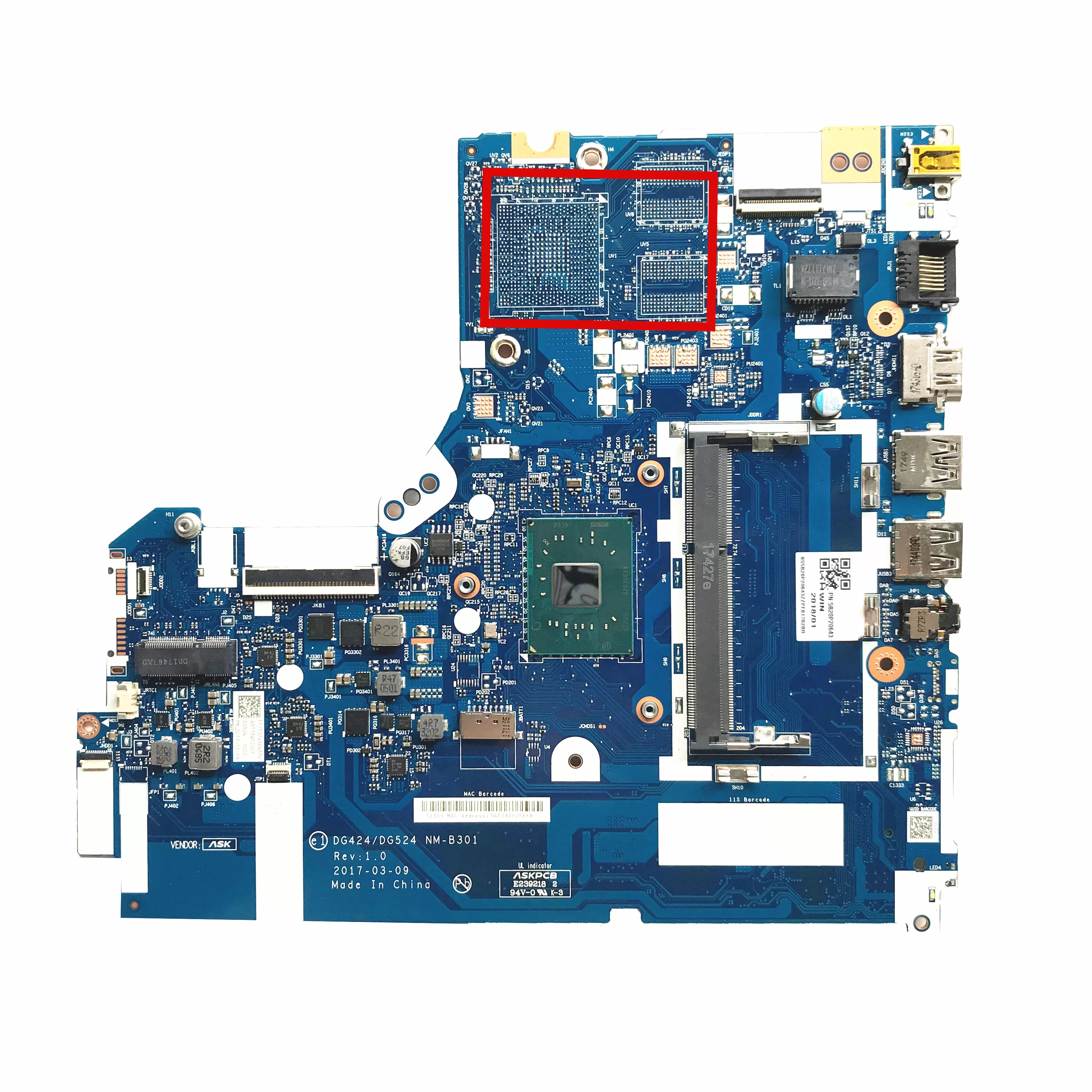Core I3 Lenovo Ideapad 320 Motherboard Price NM-B242 For Lenovo