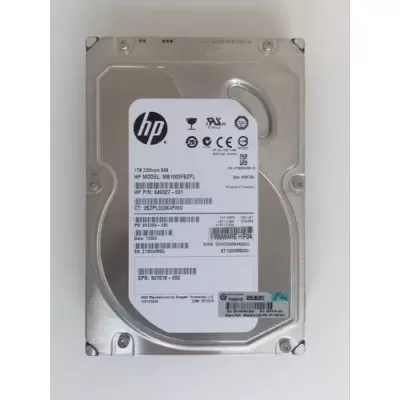 HP 1TB SAS 6Gbps 7.2K RPM 3.5 Inch Server Hard Disk Drive 649327-001 507618-002 508011-001 ST1000NM0001