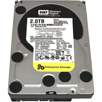 Western Digital 2TB 7.2K 3.5 Inch SAS 6 Gbps Hard Disk WD2001FYYG