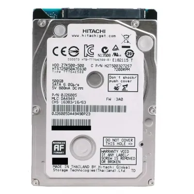 Western Digital 500GB 2.5 Inch 7200 RPM 6Gbps SATA Hard Disk 0J31015 HTS725050A7E630 Z7K500-500