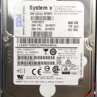 Sas Refurbished IBM 90Y8872 90Y8873 600GB 10K SAS 6 Gbps Hot Swap Hard