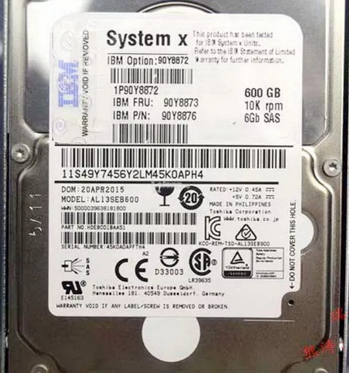 Refurbished IBM 90Y8872 90Y8873 600GB 10K SAS 6 Gbps Hot Refurbished IBM 90Y8872 90Y8873 600GB 10K SAS 6 Gbps Hot