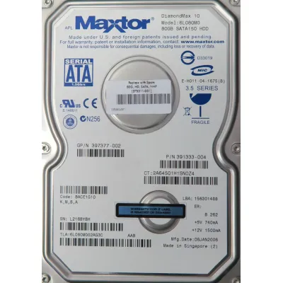 Maxtor 80GB 7.2K 3.5 SATA HDD 391333-004