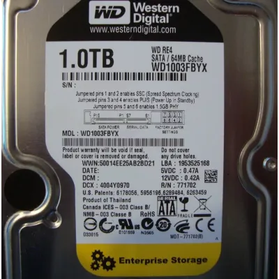 WD 1TB 7.2k 3.5inch SATA Hard Disk WD1003FBYX-01Y7B0 WD 1TB 7.2k 3.5inch SATA Hard Disk WD1003FBYX-01Y7B0