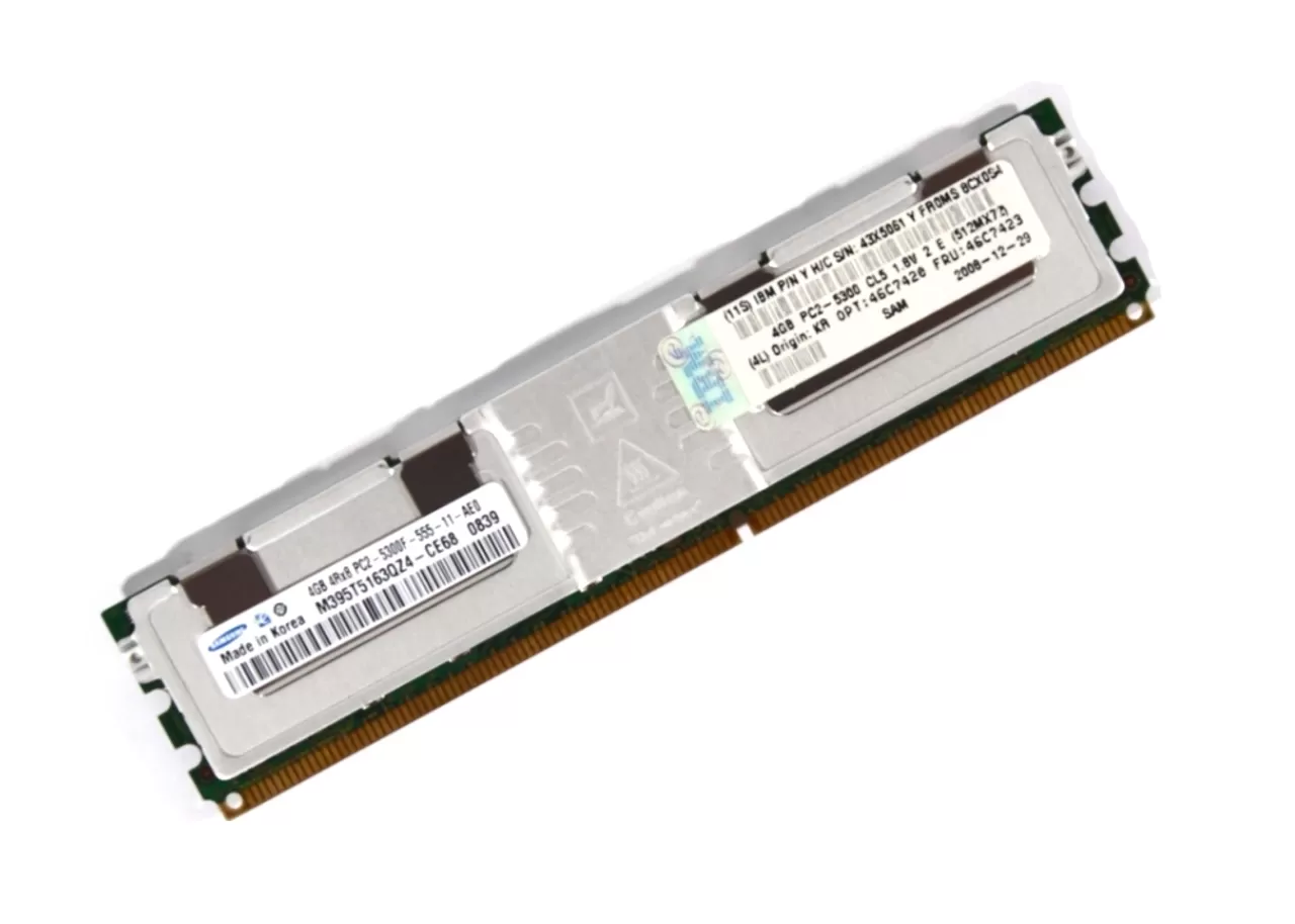 【中古】「非常に良い」IBM 4GB(2X2GB) PC2-5300 CL5 ECC DDR2 Chipkill FBDIMM ibm-ram-low-price-1-1280x914.webp