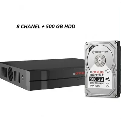 CP Plus -CV2 1080P Full HD 8 Channel + 500 GB BUNDLED