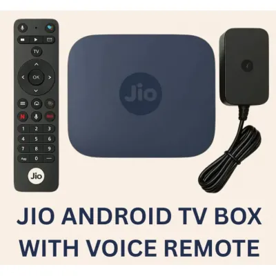 Jio Android Set Top Box – Smart 4K Android TV Box with Voice Remote & OTT Support