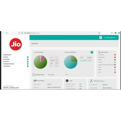 JIO AIR FIBER WIFI 6 ROUTER WITH POWER ADAPTER Working 100%