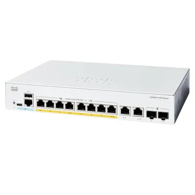 Cisco Catalyst C1200-8P-E-2G Managed Switch | 8-Port Gigabit PoE+ | 2 x 1G SFP Uplinks | Layer 2 Smart Network Switch | Enterprise Ethernet Switch Cisco Catalyst C1200-8P-E-2G Managed Switch | 8-Port Gigabit PoE+ | 2 x 1G SFP Uplinks | Layer 2 Smart Network Switch | Enterprise Ethernet Switch