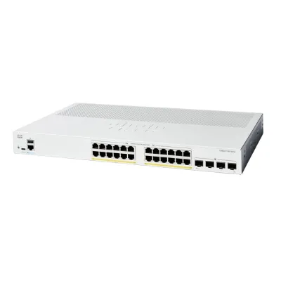 Cisco Catalyst C1300-24P-4G 24-Port Gigabit PoE+ Managed Switch with 4x SFP Uplink Ports Cisco Catalyst C1300-24P-4G 24-Port Gigabit PoE+ Managed Switch with 4x SFP Uplink Ports
