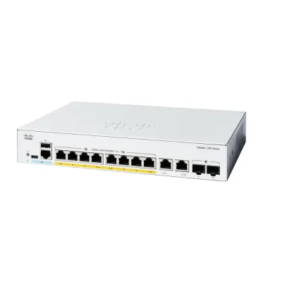 Cisco Catalyst C1300-8T-E-2G Switch | 8-Port Gigabit Ethernet Managed Switch | 8× 10/100/1000 RJ45 Ports + 2× 1G SFP Uplink Ports | Enhanced Layer 2 LAN Access Switch Cisco Catalyst C1300-8T-E-2G Switch | 8-Port Gigabit Ethernet Managed Switch | 8× 10/100/1000 RJ45 Ports + 2× 1G SFP Uplink Ports | Enhanced Layer 2 LAN Access Switch