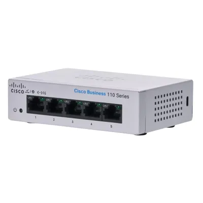 Cisco CBS110-5T-D Business 110 Series 5-Port Gigabit Ethernet Unmanaged Switch | Desktop Network Switch Cisco CBS110-5T-D Business 110 Series 5-Port Gigabit Ethernet Unmanaged Switch | Desktop Network Switch