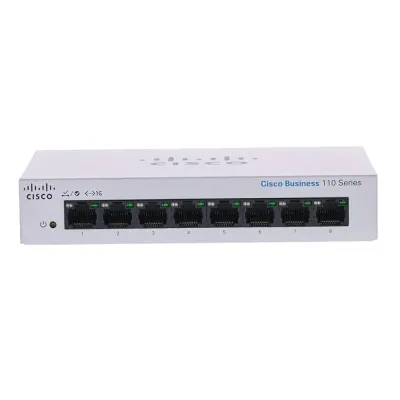 Cisco CBS110-8T-D Business 110 Series 8-Port Gigabit Unmanaged Switch | 8×10/100/1000 Ethernet Desktop Switch