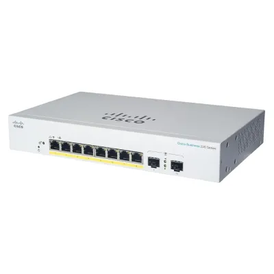 Cisco CBS220-8P-E-2G-NA Business 220 Series 8-Port Gigabit Smart Managed PoE+ Switch with 2×GE Uplink Ports Cisco CBS220-8P-E-2G-NA Business 220 Series 8-Port Gigabit Smart Managed PoE+ Switch with 2×GE Uplink Ports