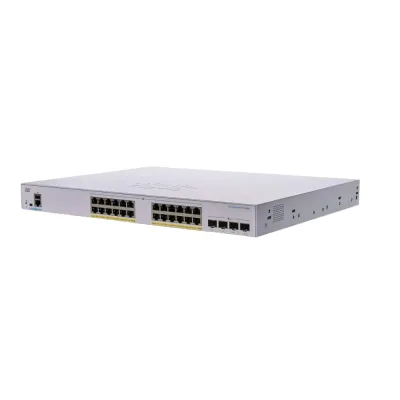 Cisco CBS350-24FP-4G-NA 24-Port Gigabit PoE+ Managed Switch with 4×1G SFP Uplinks Cisco CBS350-24FP-4G-NA 24-Port Gigabit PoE+ Managed Switch with 4×1G SFP Uplinks