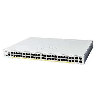 Cisco Catalyst C1300-48FP-4G 48-Port Gigabit Managed PoE+ Switch with 4×1G SFP Uplinks Cisco Catalyst C1300-48FP-4G 48-Port Gigabit Managed PoE+ Switch with 4×1G SFP Uplinks