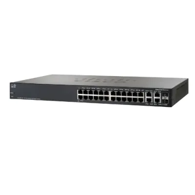 Cisco SG300-28PP-K9 | 28-Port Gigabit PoE+ Managed Switch | 24× PoE+ Ports | 180W Power Budget | 2× Combo Gigabit SFP Uplinks | Layer 3 Lite Switch