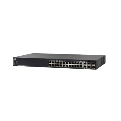 Cisco SG550X-24P-K9-IN 24-Port Gigabit PoE+ Stackable Managed Switch with 4×10G SFP+ Uplink Ports Cisco SG550X-24P-K9-IN 24-Port Gigabit PoE+ Stackable Managed Switch with 4×10G SFP+ Uplink Ports