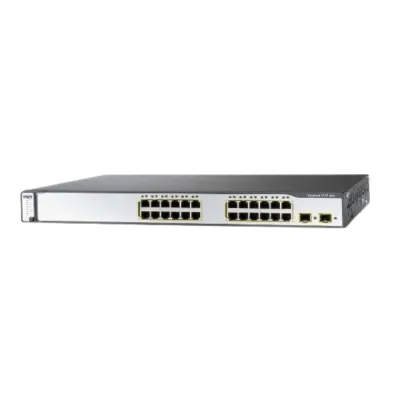 Cisco Catalyst WS-C3750-24FS-S 24-Port Fiber Gigabit Layer 3 Stackable Managed Switch