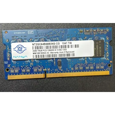 Nanya NT2GC64B88G0NS-CG 2GB DDR3 1333MHz PC3-10600S 1Rx8 Laptop RAM Memory Module