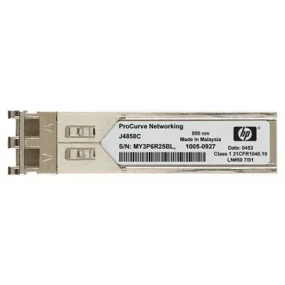 HP 1000BASE-SX SFP Transceiver Module J4858C HP 1000BASE-SX SFP Transceiver Module J4858C
