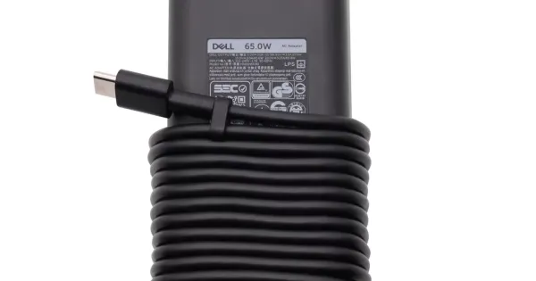 Caricabatterie Dell Originale USB-C Da 65W 2-in-1: Alimentatore Per Laptop Latitude 7210, 5285, 5290, 7389 (PN M1WCF, JYJNW, 72PVT)