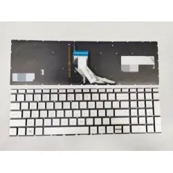 Silver Backlit Keyboard For HP 15-DA 15-DB 15-DF 15-DX 15G-DR 15-CR 15s-du 15s-fq 15s-eq 15-CS 255 G7