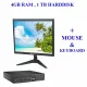 Refurbished Dell Optiplex 3020 Tiny CPU i5 4th Gen 4GB RAM 1TB Hardisk and New Zebronics GV117 17 Inch monitor And Keyboard and Mouse