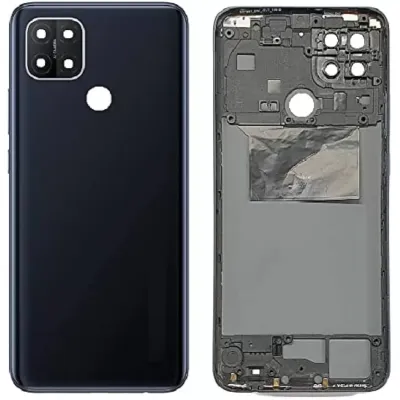Replacement Back Housing for Oppo A15 - Dynamic Black