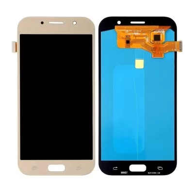 LCD with Touch Screen for Samsung Galaxy A7 2017 Display Combo Folder - Gold