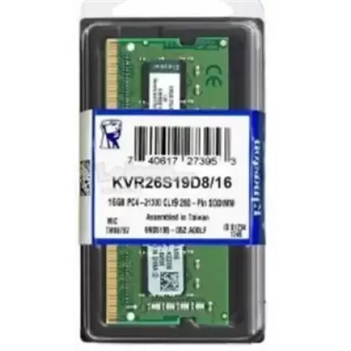 Kingston 16GB DDR4 Dual Channel Laptop Ram KVR26S19D8/16 Kingston 16GB DDR4 Dual Channel Laptop Ram KVR26S19D8/16