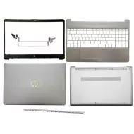 HP 15S-DU 15S-DR 15S-DY 15S-DU3563TU LCD Top Cover Bezel Hinges Cap with Touchpad Palmrest and Bottom Base Full Body Assembly