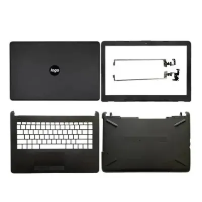 HP 245 G6 LCD Top Cover Bezel Hinges with Touchpad Palmrest and Bottom Base Body Assembly