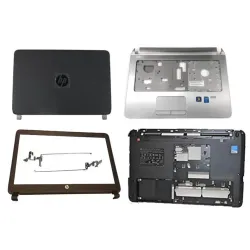 HP ProBook 440 G2 LCD Top Cover Bezel Hinges with Palmrest no Touchpad and Bottom Base Full Body