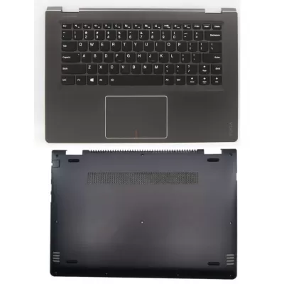 Lenovo Yoga 510-14ISK Yoga 510-14AST Yoga 510-14IKB Laptop Touchpad Palmrest Keyboard with Bottom Base Grey Color