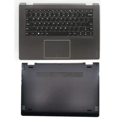 Lenovo Yoga 510-14ISK Yoga 510-14AST Yoga 510-14IKB Laptop Touchpad Palmrest Keyboard with Bottom Base Grey Color