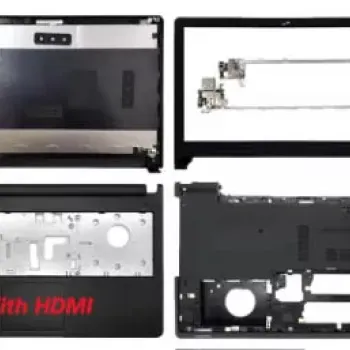 Dell Inspiron 15 5555 5558 5559 LCD Top Cover Bezel Hinges with Touchpad Palmrest and Bottom Base Body Assembly