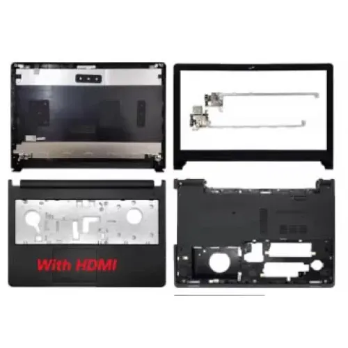 Dell Inspiron 15 5555 5558 5559 LCD Top Cover Bezel Hinges with Touchpad Palmrest and Bottom Base Body Assembly Dell Inspiron 15 5555 5558 5559 LCD Top Cover Bezel Hinges with Touchpad Palmrest and Bottom Base Body Assembly