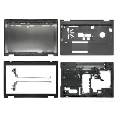 HP ProBook 6570B LCD Top Cover Bezel Hinges with Touchpad Palmrest and Bottom Base Full Body Assembly