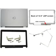 Dell Latitude E7240 LCD Top Cover Bezel Hinges with Non Touch Laptop LED Screen Display 40 Pin 12.5 inch and 40 Pin Video Display Cable
