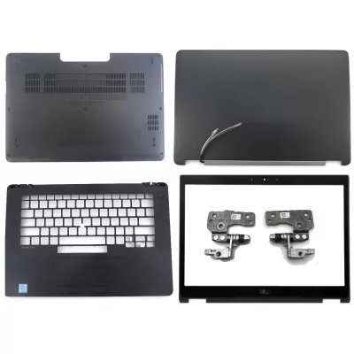 Dell Latitude E7470 7470 LCD Top Cover Bezel Hinges with Touchpad Palmrest and Bottom Base Full Body Assembly