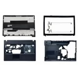 Lenovo G570 G575 G575GX G575AX LCD Top Cover Bezel Hinges with Touchpad Palmrest and Bottom Base Body Assembly