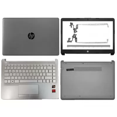 HP 14s-CS 14s-CS3010TU LCD Top Cover Bezel Hinges with Touchpad Palmrest Keyboard and Bottom Base Full Body Assembly