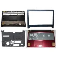 Dell Inspiron 5459 LCD Top Cover Silver Bezel with VGA Touchpad Palmrest Red and Bottom Base